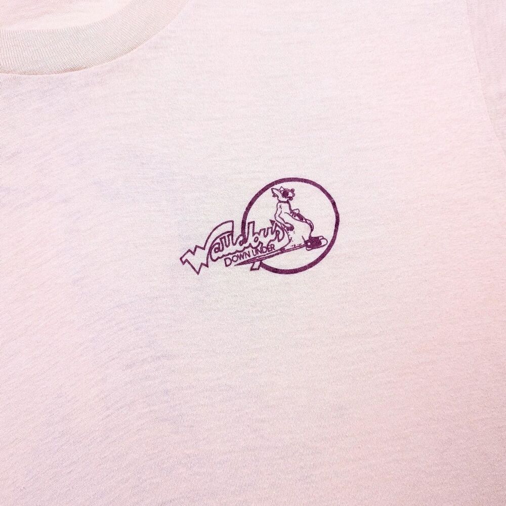 Vintage Early 80s Wallaby's Down Under Australia Cream Tshirt Screen Stars Sz XL - Picture 4 of 7